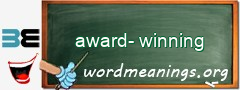 WordMeaning blackboard for award-winning